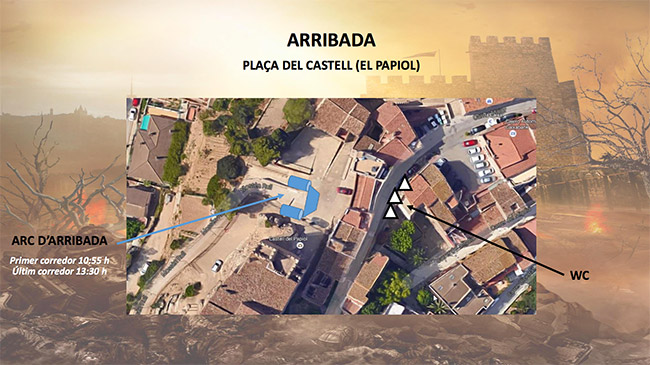 mapa arribada trail mitja del castell 2021