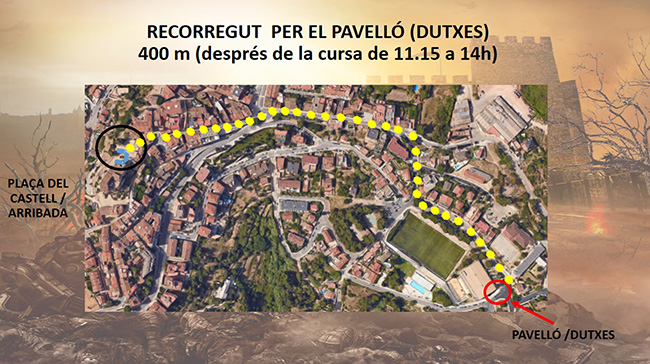mapa trajecte caminant trail mitja del castell 2021