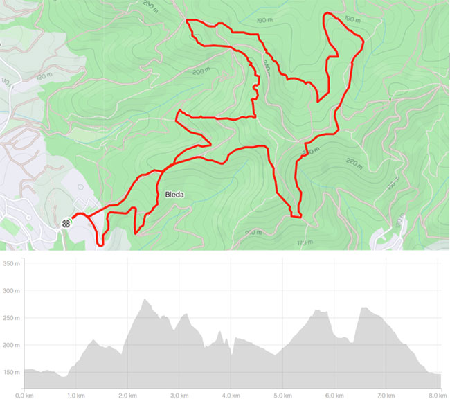 mapa recorrido trail mitja del castell cadet 2024