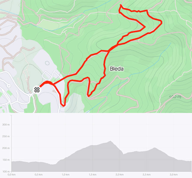 mapa recorrido trail mitja del castell joves 2024